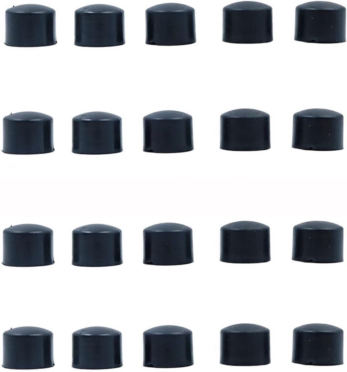 20 Stuks 16mm Vervangende Pivot Cups voor Skateboard en Longboard Trucks van 4-5.25 inch Zwart