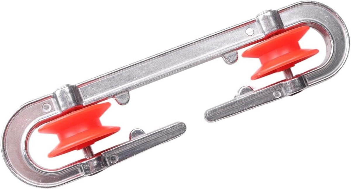 Waslijnkatrol - Waslijnspanner - Was Drogen - Weerbestendig Metaal - 18.5 cm - Zilver