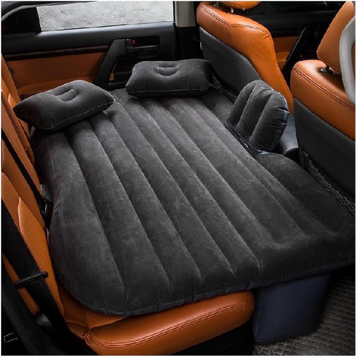 Luchtbed Auto - Matras Kofferbak - Comfortabel Slapen - Zelfopblaasbaar - 150 cm - Grijs