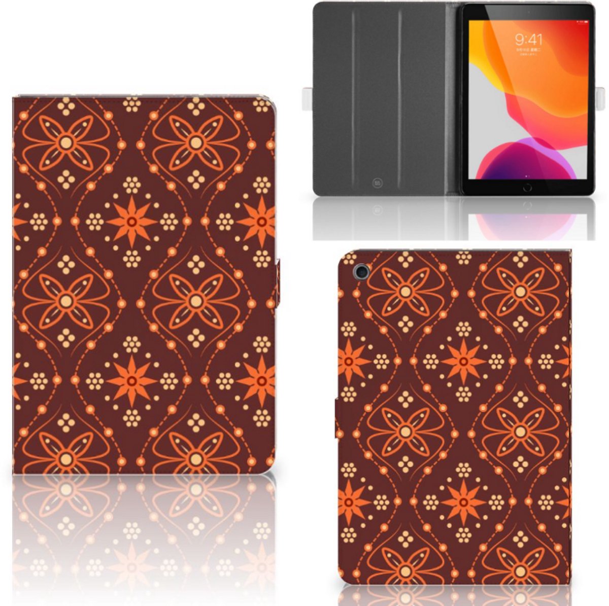 iPad 10.2 2019 | iPad 10.2 2020 | 10.2 2021 Tablet Hoes Batik Brown