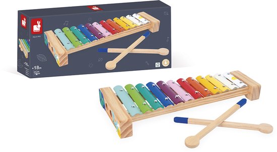 Janod Gioia - Houten Xylofoon - Muziekinstrument - Bevat 12 Tonen - Met 2 Stokjes Die Gemakkelijk Op Te Bergen Zijn - Ideaal Voor Het Ontwaken Van Het Ritmegevoel Bij De Allerkleinsten! - Geschikt Vanaf 18 Maanden van Janod — afbeelding 5