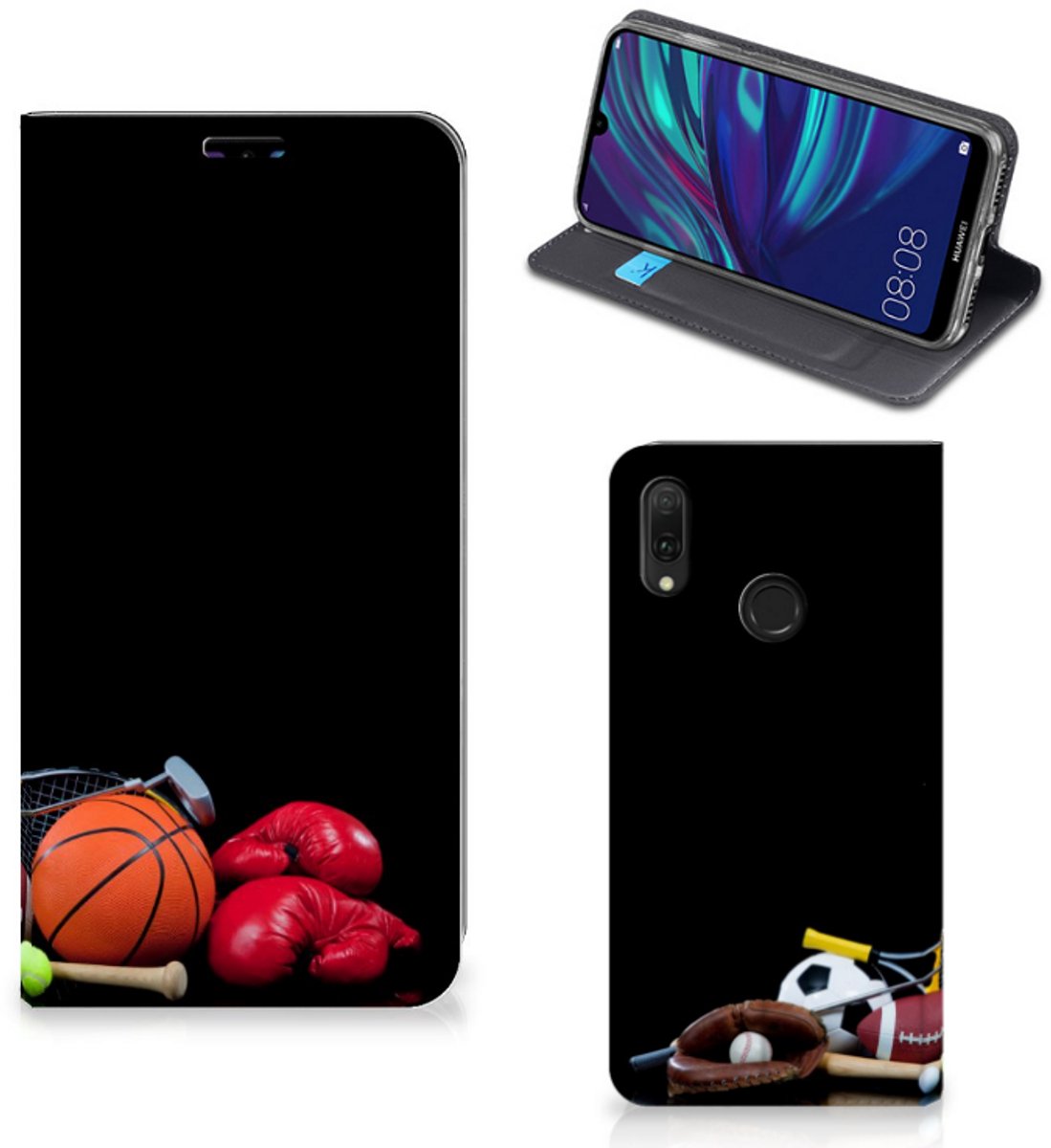 Huawei Y7 hoesje Y7 Pro (2019) Hippe Standcase Sports