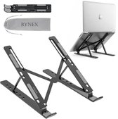 Rynex Laptop Standaard – Verstelbaar – voor Thuis & Kantoor – Aluminium – Zwart