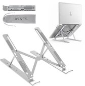 Rynex Aluminium Laptop Standaard – Verstelbaar – voor Thuis & Kantoor– Ergonomische Laptopstand – Zilver