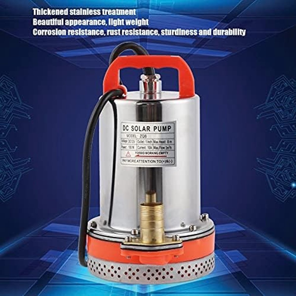 Allecto - Zonne-energie Waterpomp - Tuinirrigatie - 8M Hoogte - Vijver - Boot - Zoetwatertanks - 12V