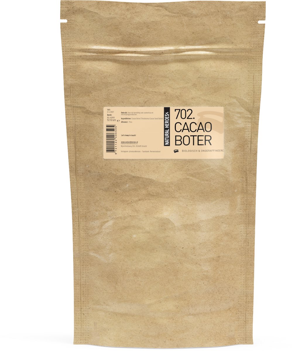 Natural Heroes - Cacaoboter (Biologisch & Ongeraffineerd) 50 gram