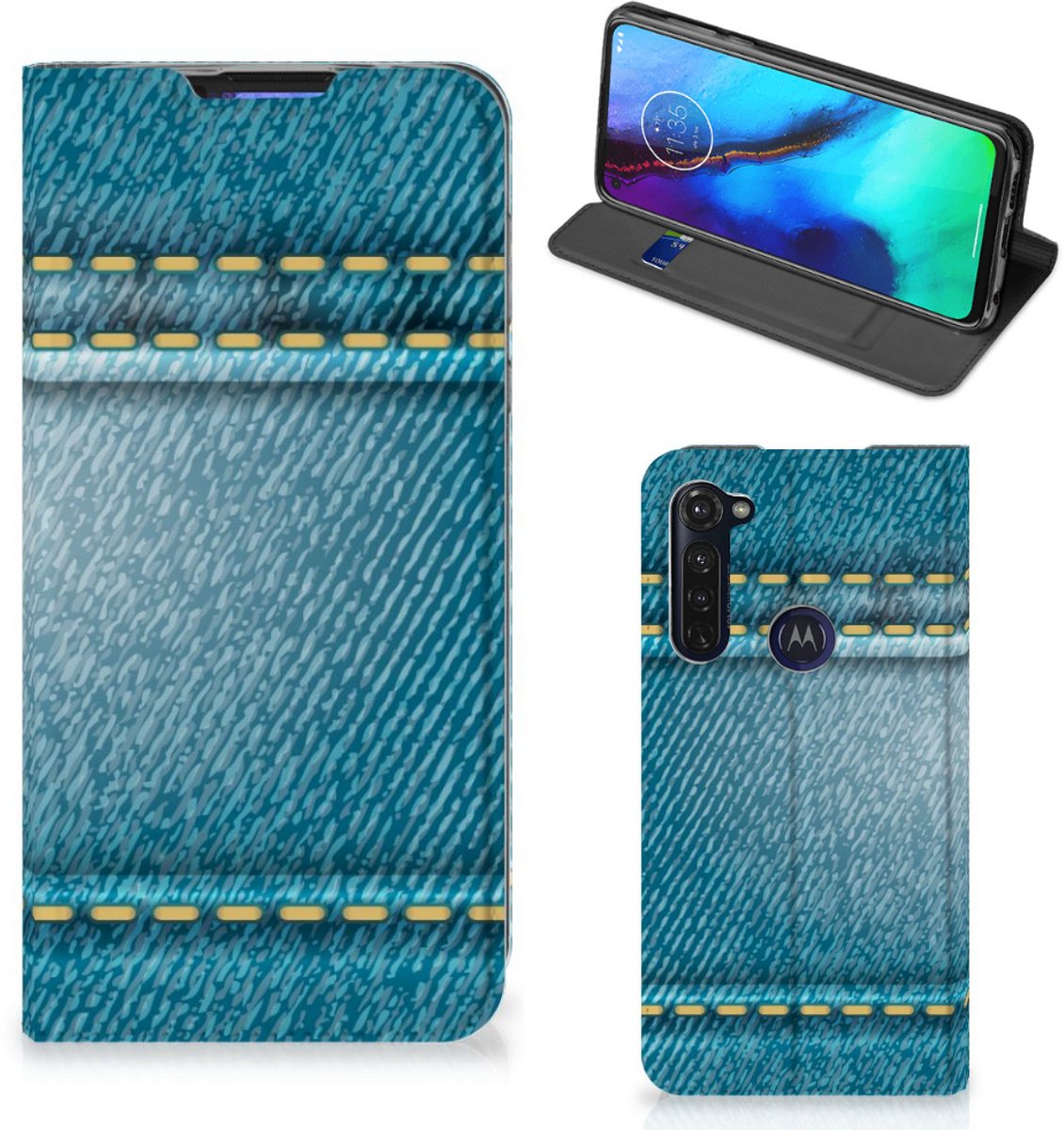 Motorola Moto G Pro Hippe Standcase Jeans
