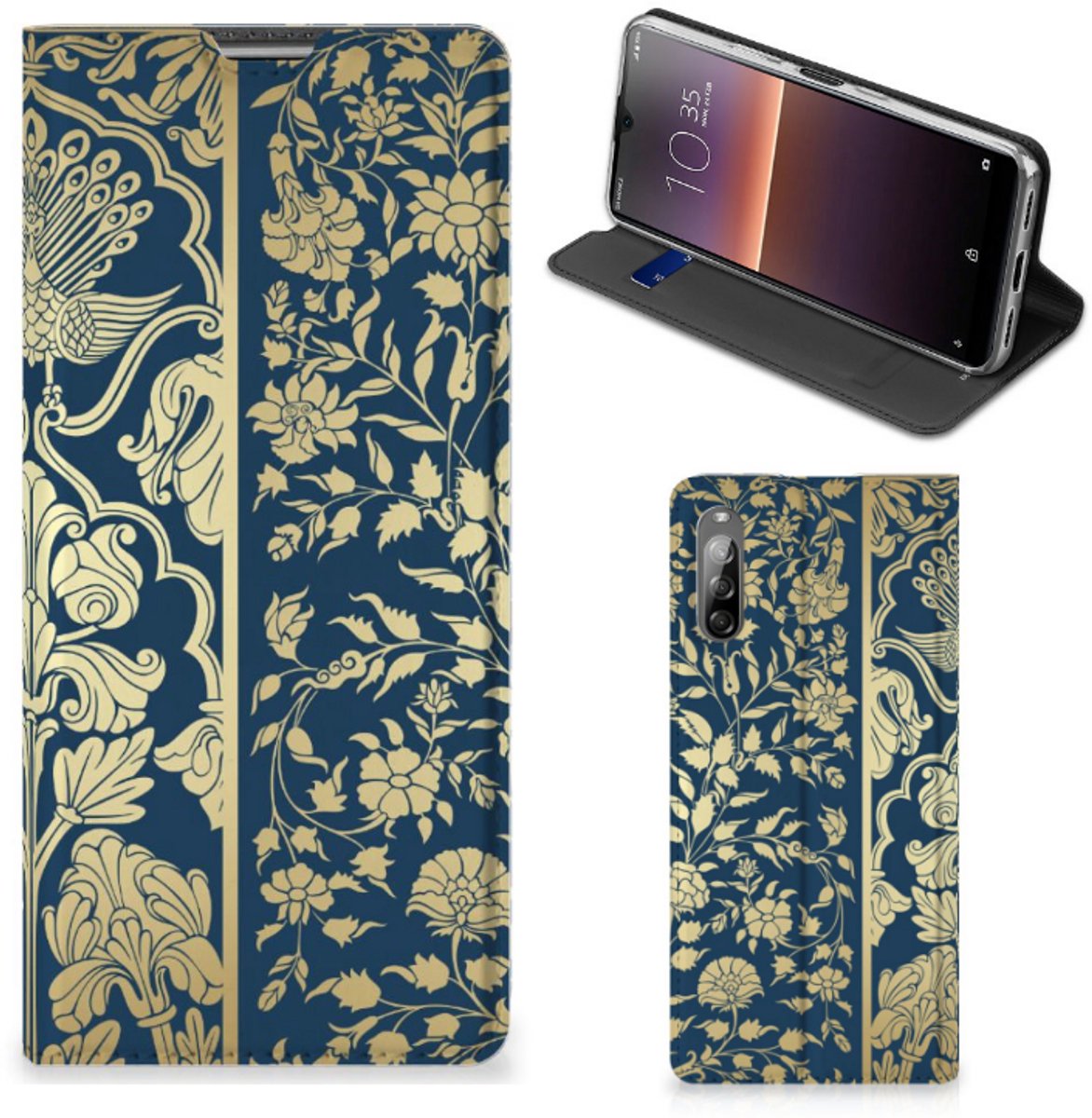 Sony Xperia L4 Smart Cover Beige Flowers
