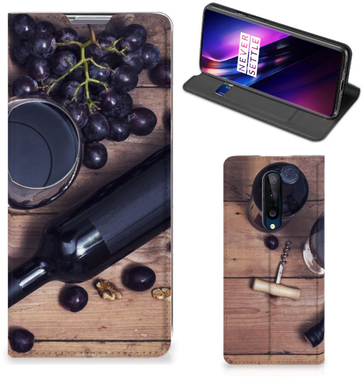 OnePlus 8 Flip Style Cover Wijn