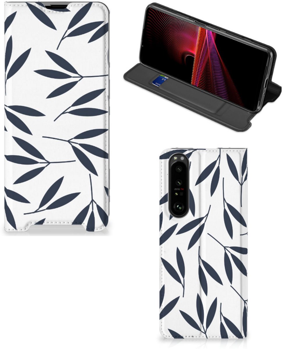 Sony Xperia 1 III Smart Cover Leaves Blue