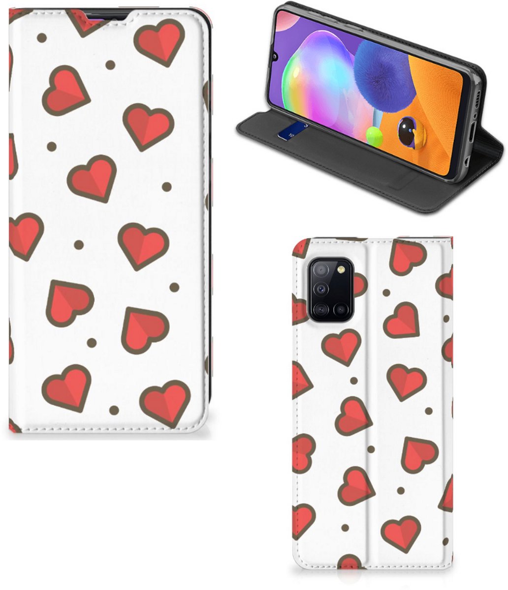Samsung Galaxy A31 Hoesje met Magneet Hearts