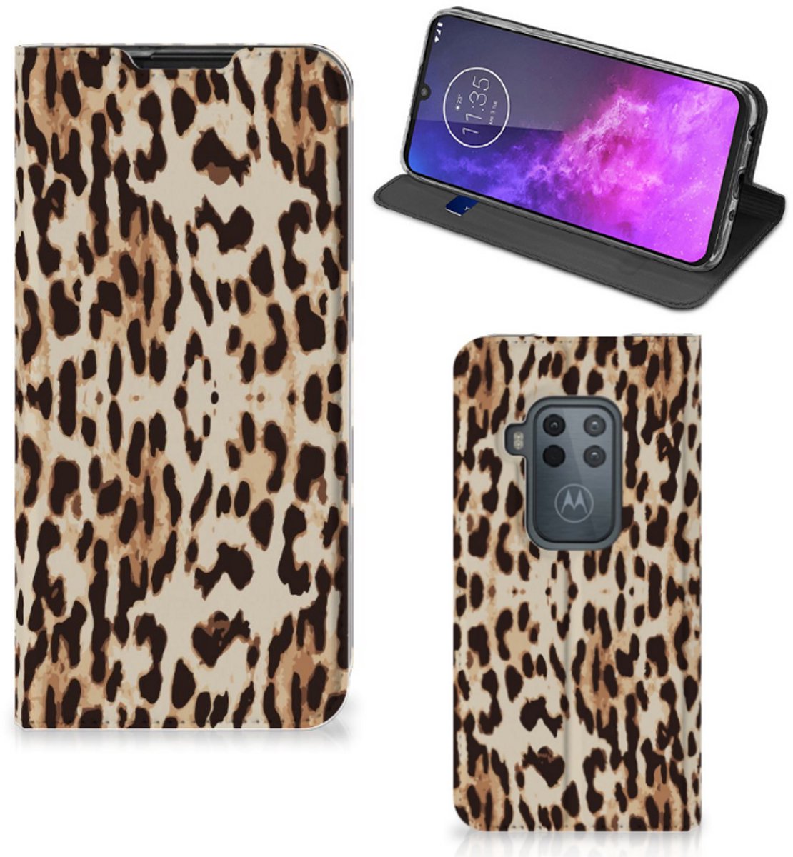 Motorola One Zoom Hoesje maken Leopard