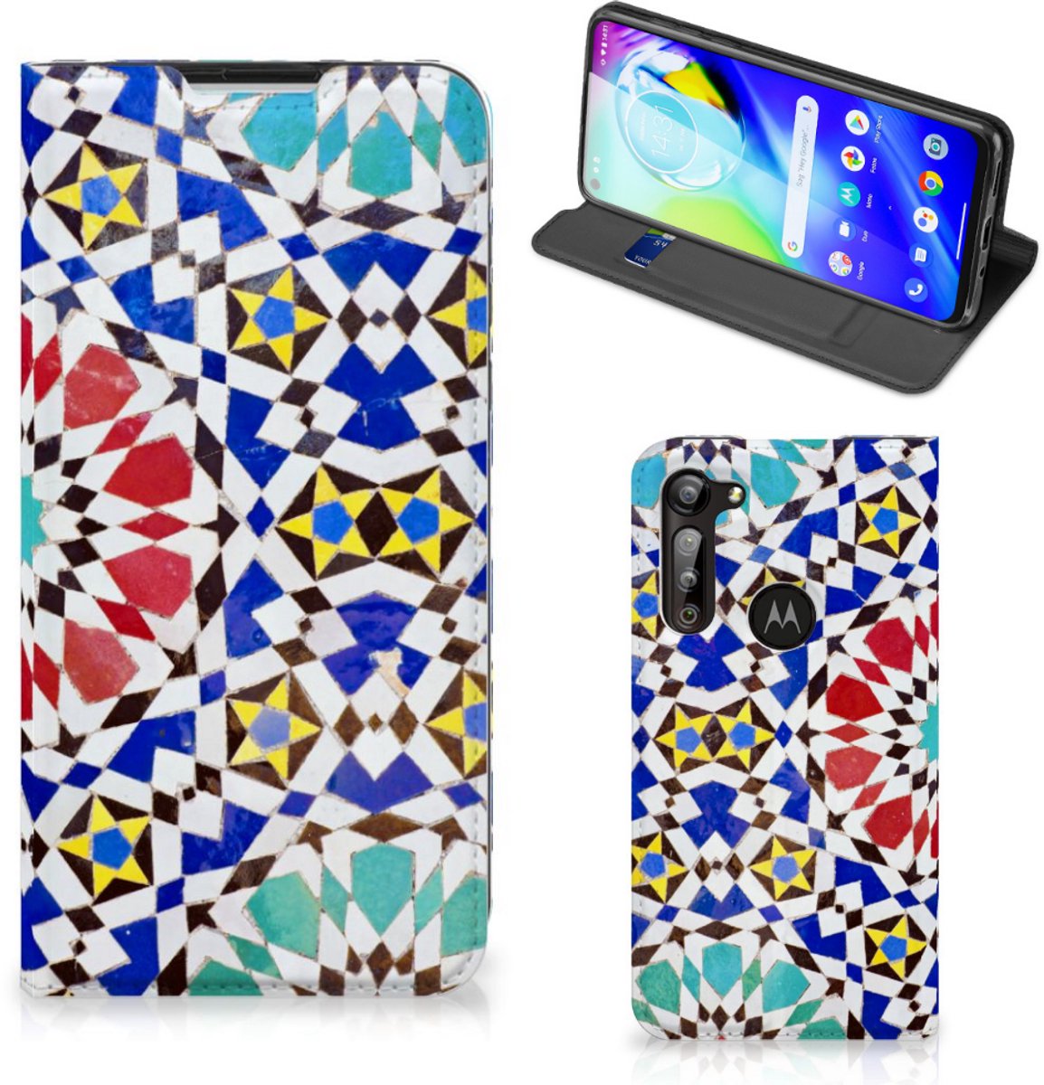 Motorola Moto G8 Power Standcase Mozaïek