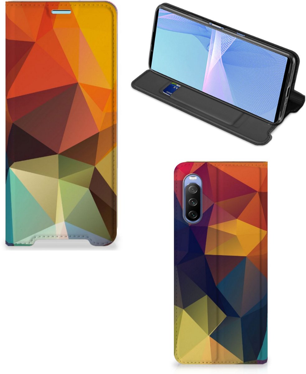 Book Case voor Sony Xperia 10 III Stand Case Polygon Color