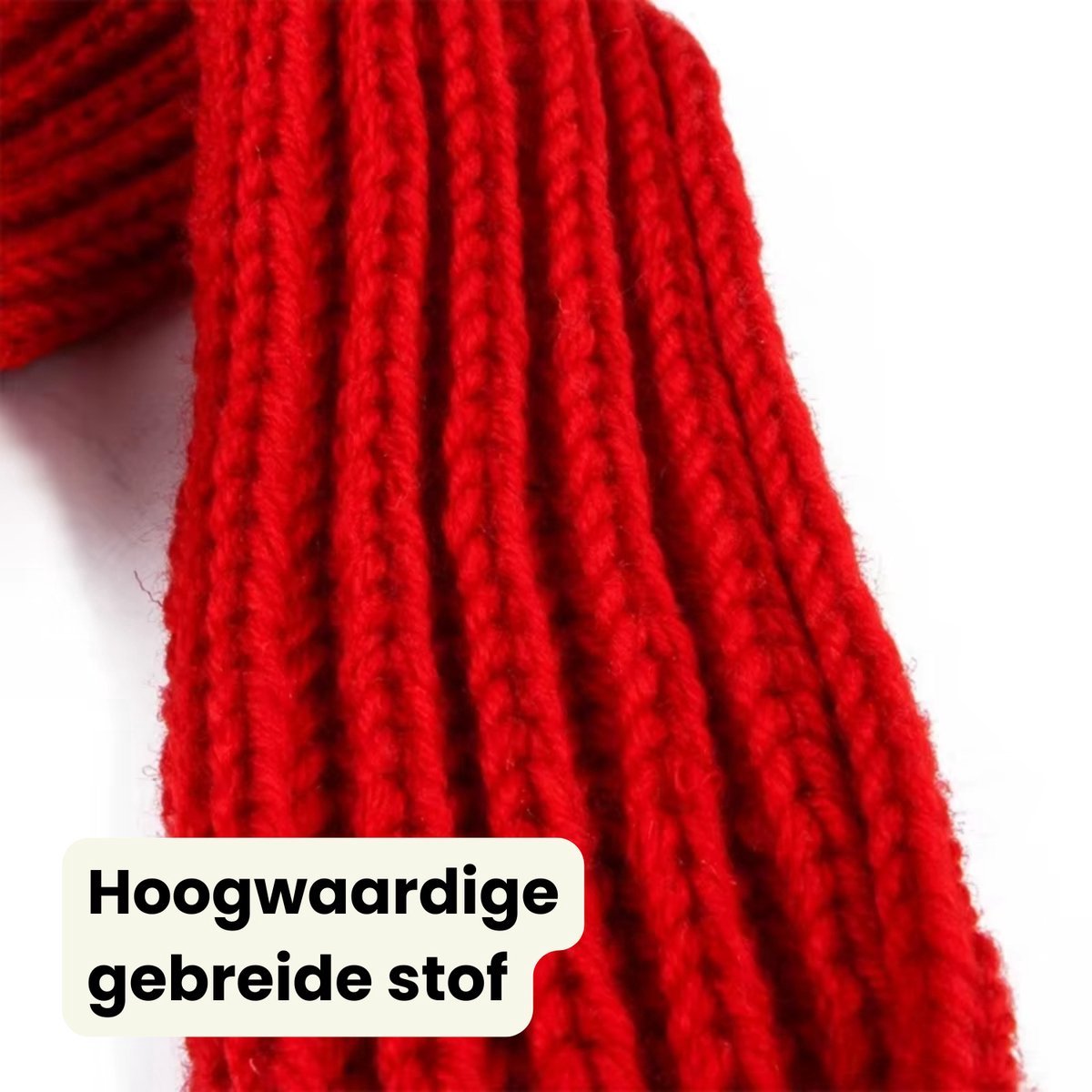 Kerstmuts en Sjaal voor Honden - Kerst Setje - Kerst Mutsje met Gebreid Sjaaltje - Kerst Accessoire voor Honden en Grote Katten - Hondenkleding - Wintersetje - Maat M