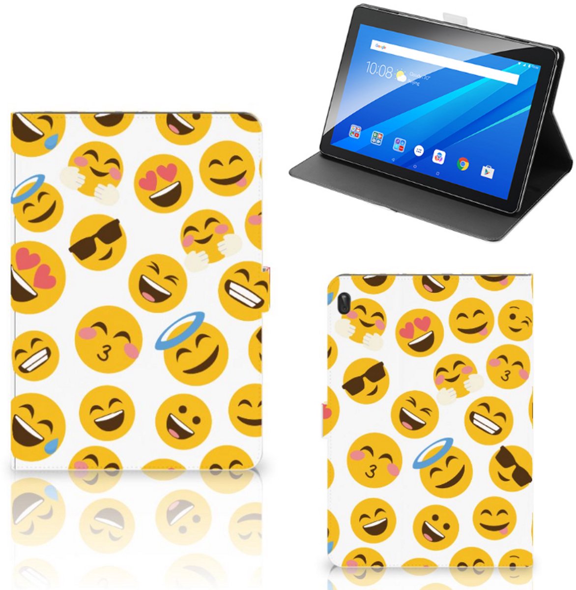 Lenovo Tab E10 Tablet Hoes Emoji