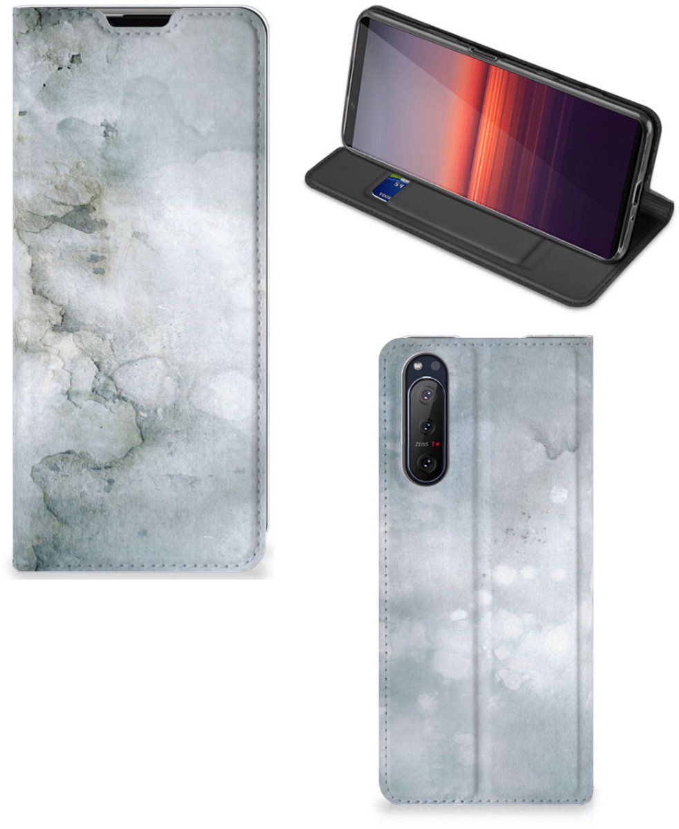 Book Case voor Bookcase Sony Xperia 5 II Painting Grey