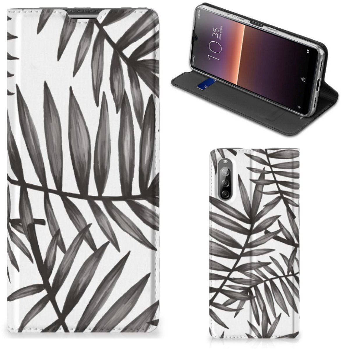 Sony Xperia L4 Smart Cover Leaves Grey