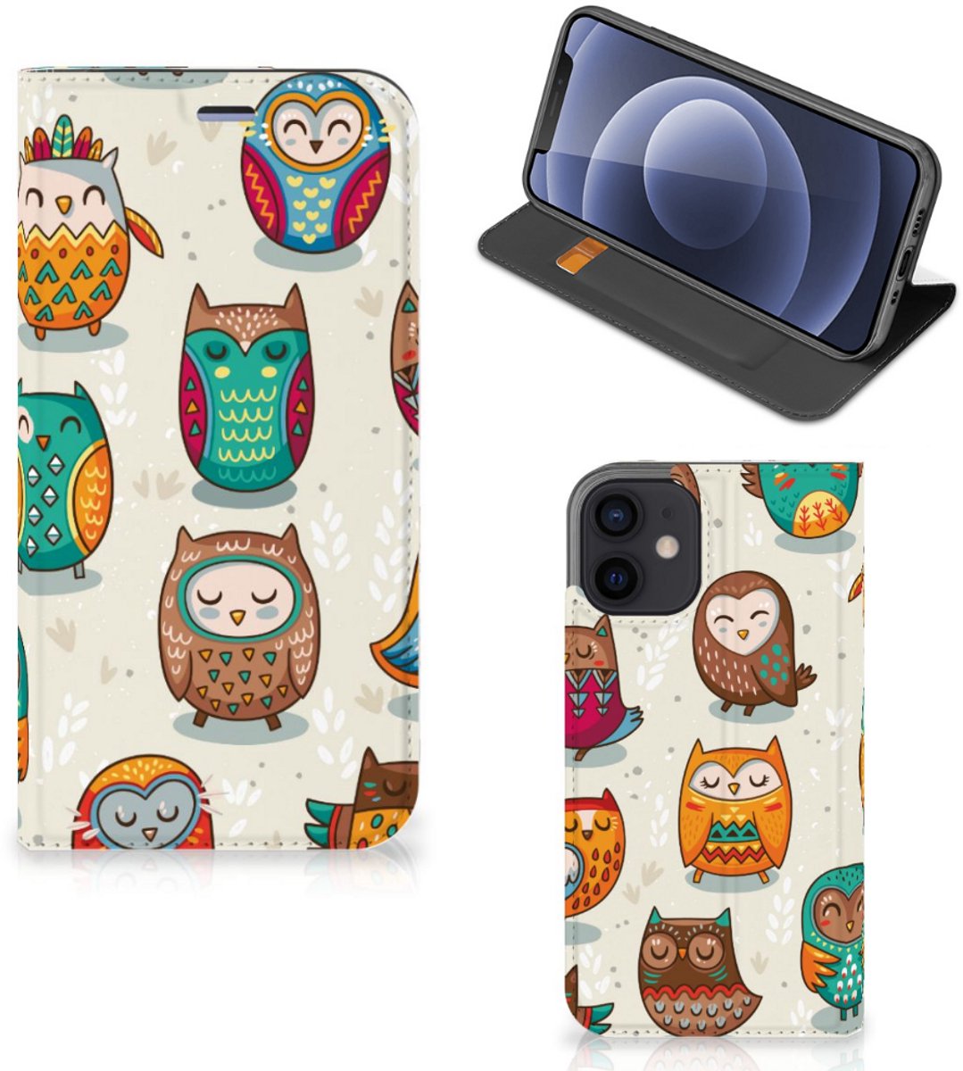 iPhone 12 Mini Hoesje maken Vrolijke Uilen