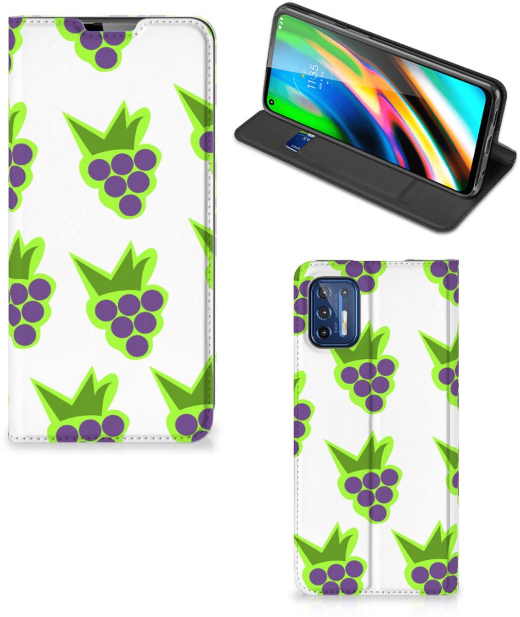 Motorola Moto G9 Plus Flip Style Cover Druiven
