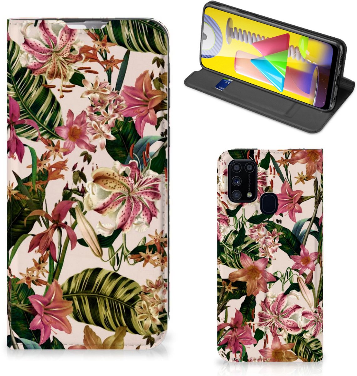 Samsung Galaxy M31 Smart Cover Flowers