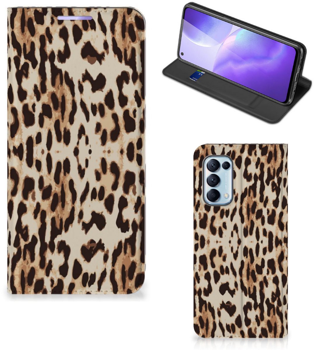 OPPO Find X3 Lite Hoesje maken Leopard