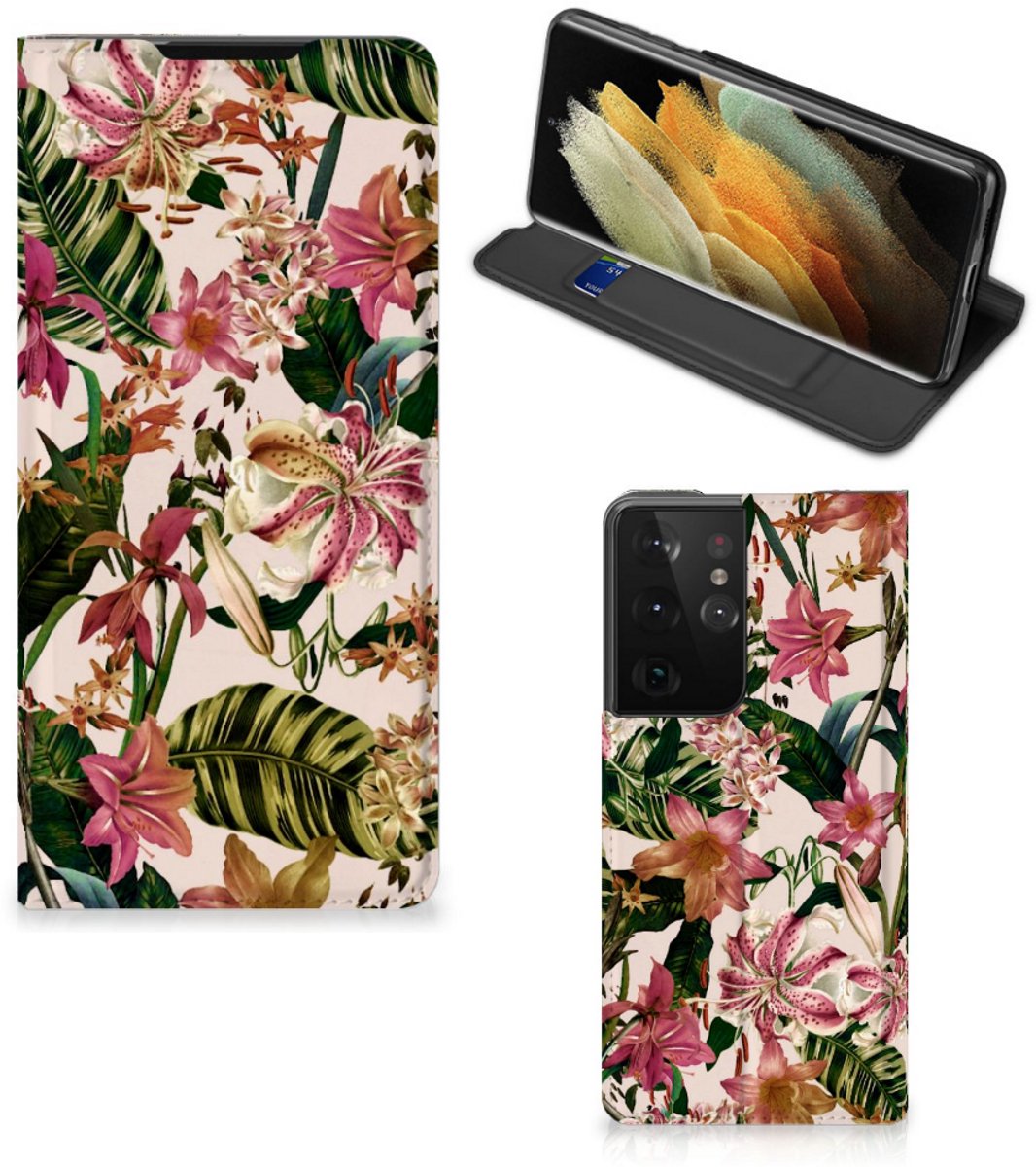 Samsung Galaxy S21 Ultra Smart Cover Flowers
