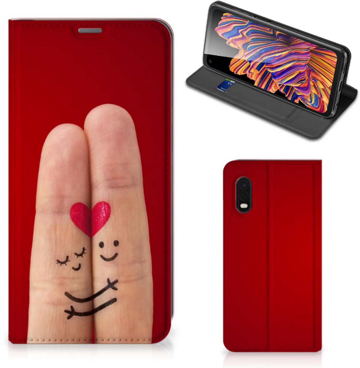 Samsung Xcover Pro Hippe Standcase Liefde - Origineel Romantisch Cadeau