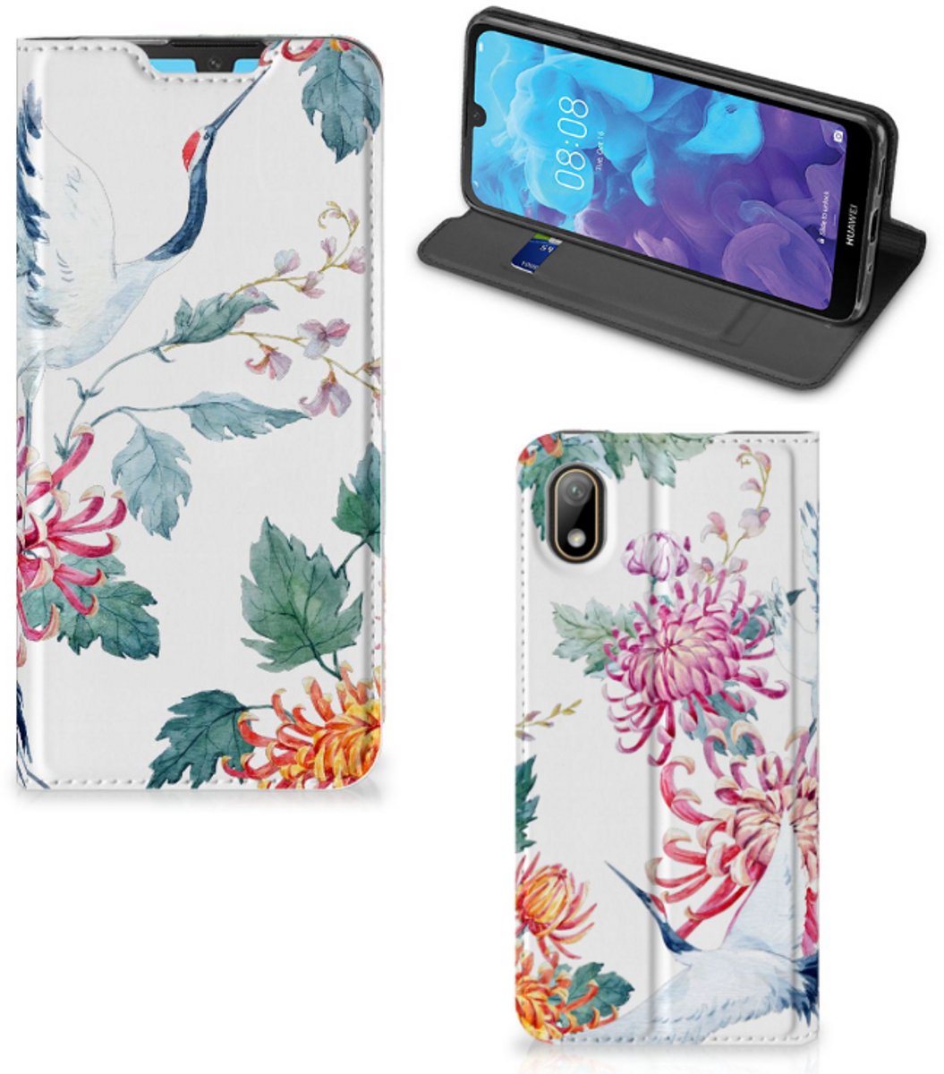 Huawei Y5 (2019) Hoesje maken Bird Flowers