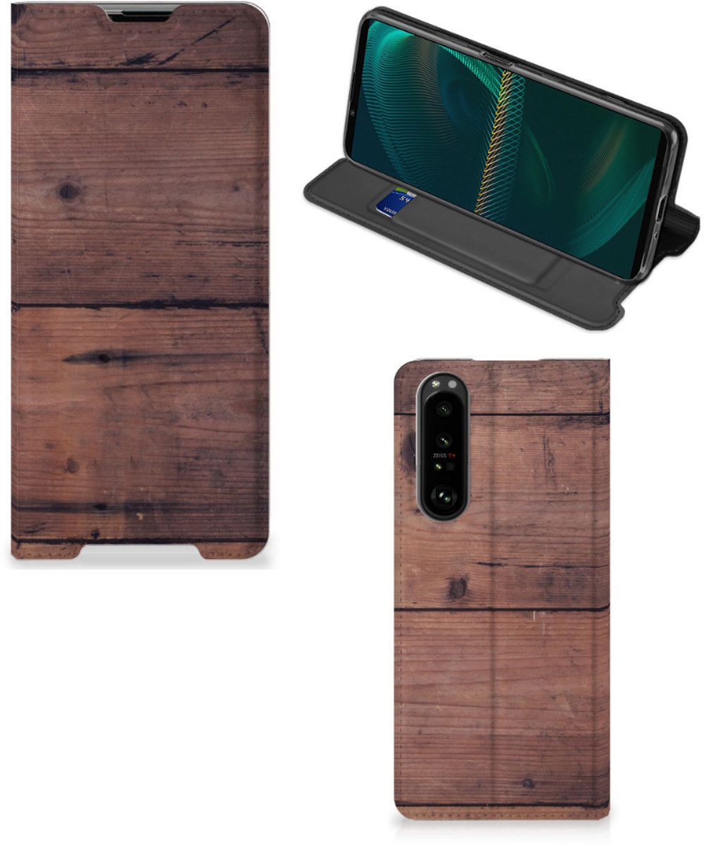Sony Xperia 5 III Book Wallet Case Old Wood