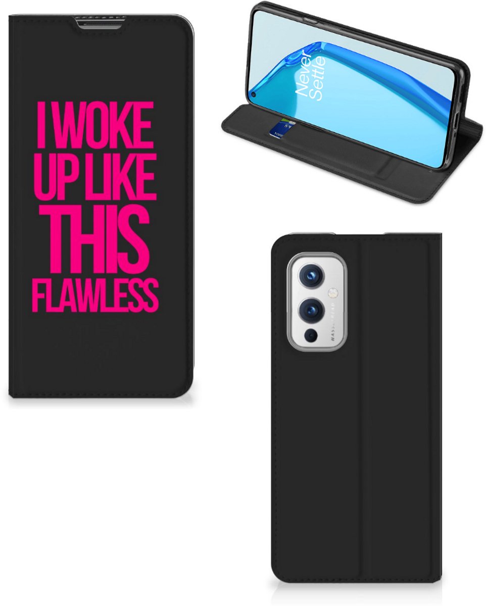 OnePlus 9 Hoesje met tekst Woke Up - Origineel Cadeau Zelf Maken