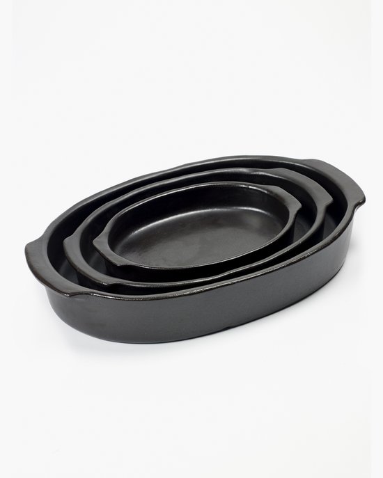 Serax - Pascale Naessens Pure - Ovale Oven-Serveerschaal L - Zwart -
