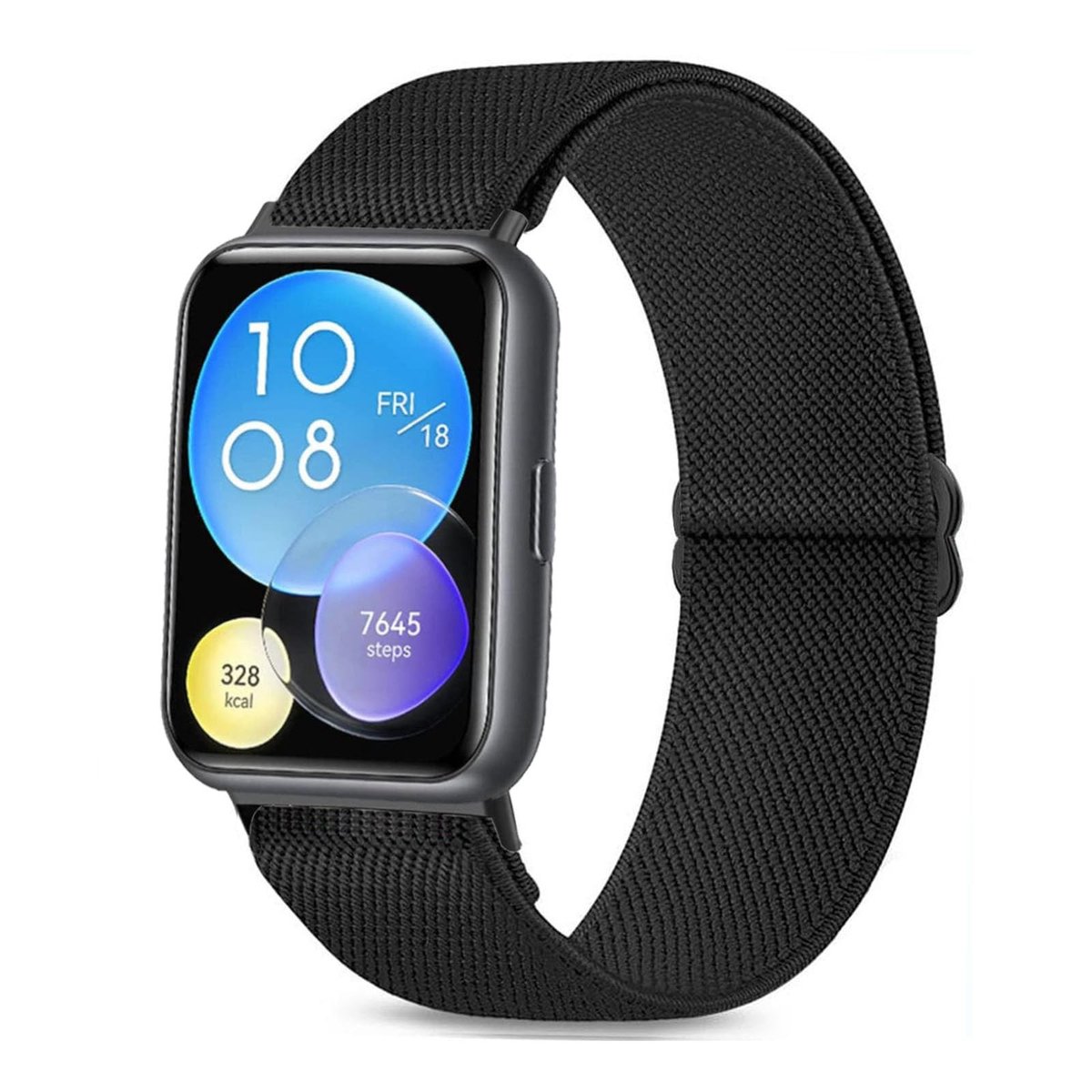 NTHProducts - Elastic Nylon Strap - Vervangende Horlogeband - Stretchy - Geschikt voor Huawei Watch Fit 2 - Unisex - Comfortabele pasvorm