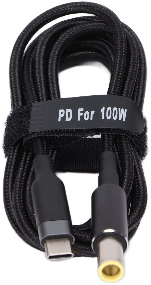 NTHProducts - Laptop Charging Cable - 100W - Snelladen - JD0602 (0.5m) - Type-C naar DC Plug - Voor Thinkpad Laptops - Power Cable