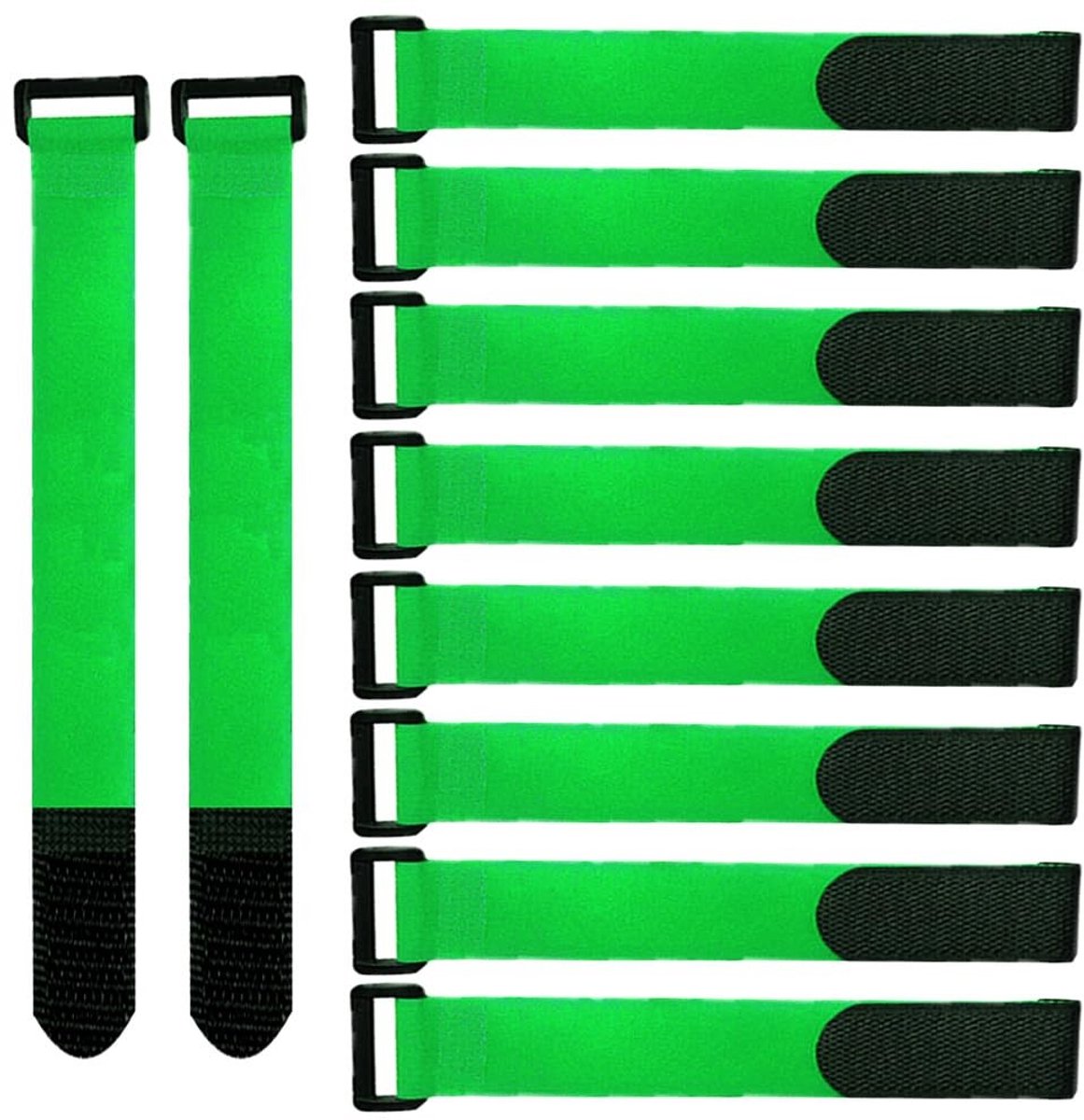 NTHProducts - Nylon Kabelbinders - Herbruikbare Kabelstraps - Multifunctioneel - Groen - Verstelbare Kabelbanden - Ideaal voor Organisatie - 20 Stuks
