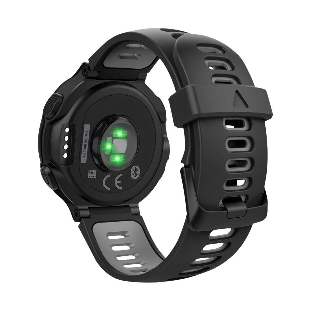 VT Goods - Sporthorloge - Silicone Horlogeband - Ademend en Vervangbaar - Zwart - Geschikt voor Garmin Forerunner - 22 mm Breedte