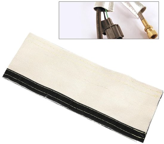 Hittebestendige glasvezel stofkap, aluminium warmtebescherming tot 260°C, afmetingen L 60 cm x B 10,6 cm, ideaal voor hoge temperaturen en isolatie van Merkloos — afbeelding 2