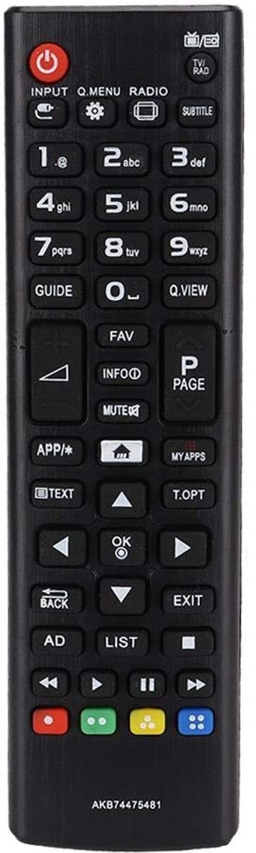 Seb3 - Vervangende Afstandsbediening - Ergonomisch ontwerp - Standaard kleur - Geschikt voor LG TV - 8 meter bereik - Batterij niet inbegrepen