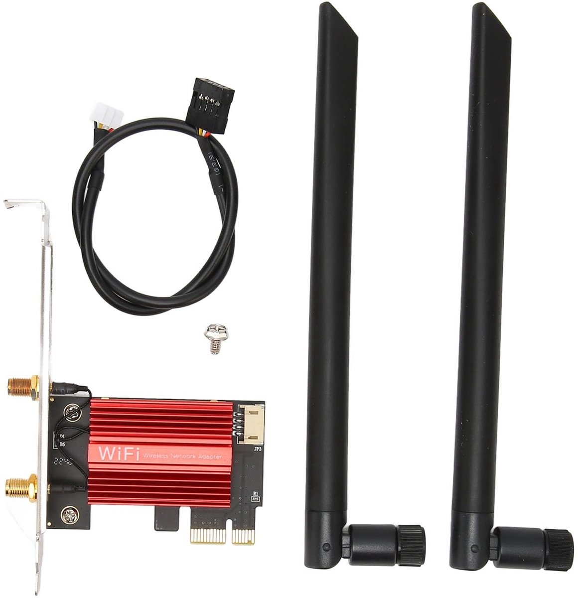 Allecto - WIFI 6E PCIe Wifi-kaart - Draadloze Adapter - Desktop - Bluetooth 5.3 - 3-bands Wifi - Geschikt voor Gaming - Model AX210 Pro