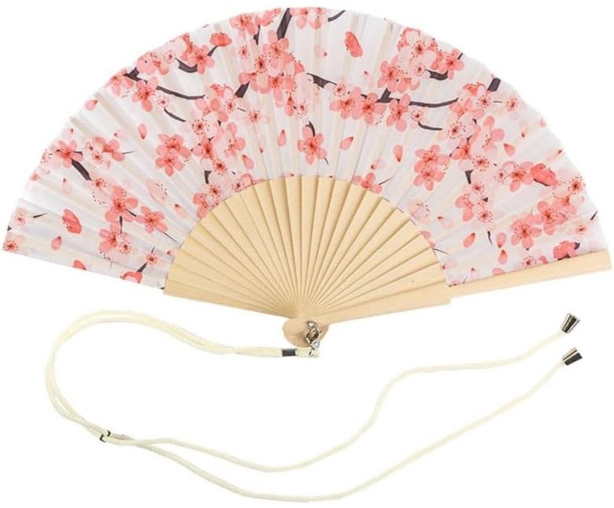 Handwaaier - Spaanse Handwaaier - Verkoeling Waaiers voor Zomerse Themperatuur - Waaier Festival - Chinese Waaier - Festival Waaier - Verkoelend - Handventilator - Tegen Opvliegers - 1 Stuk - 42,5 x 23 cm - Wit - van Imperatoris