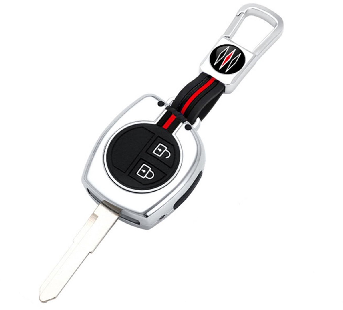 Allecto - Sleutelhoes Auto - Waterdicht - Zilver - Sleutelaccessoires - Perfecte Bescherming - Geschikt voor Suzuki-modellen