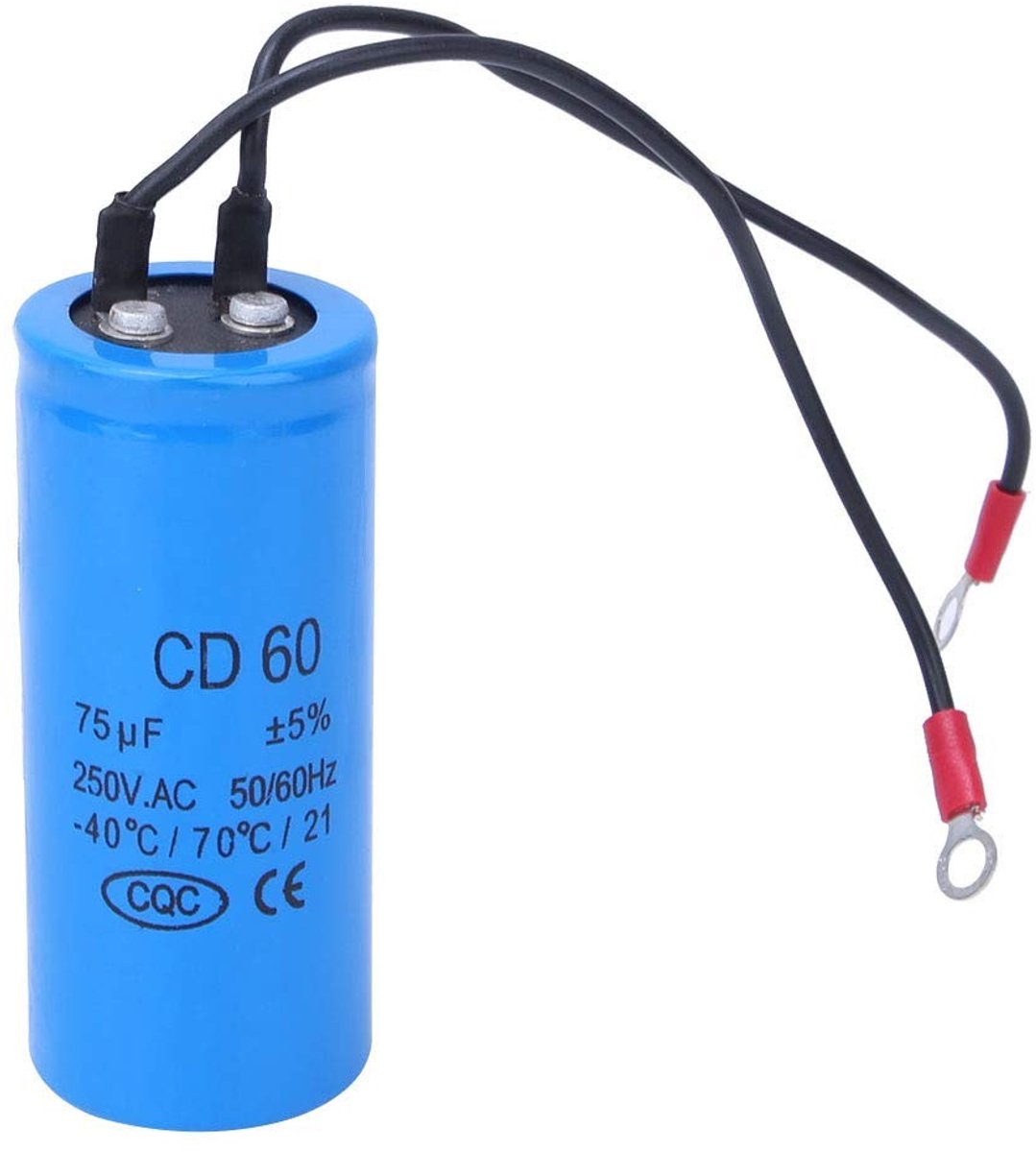 75uF 250V AC Startcapacitor CD60 voor Waterpompen en Huishoudelijke Apparaten