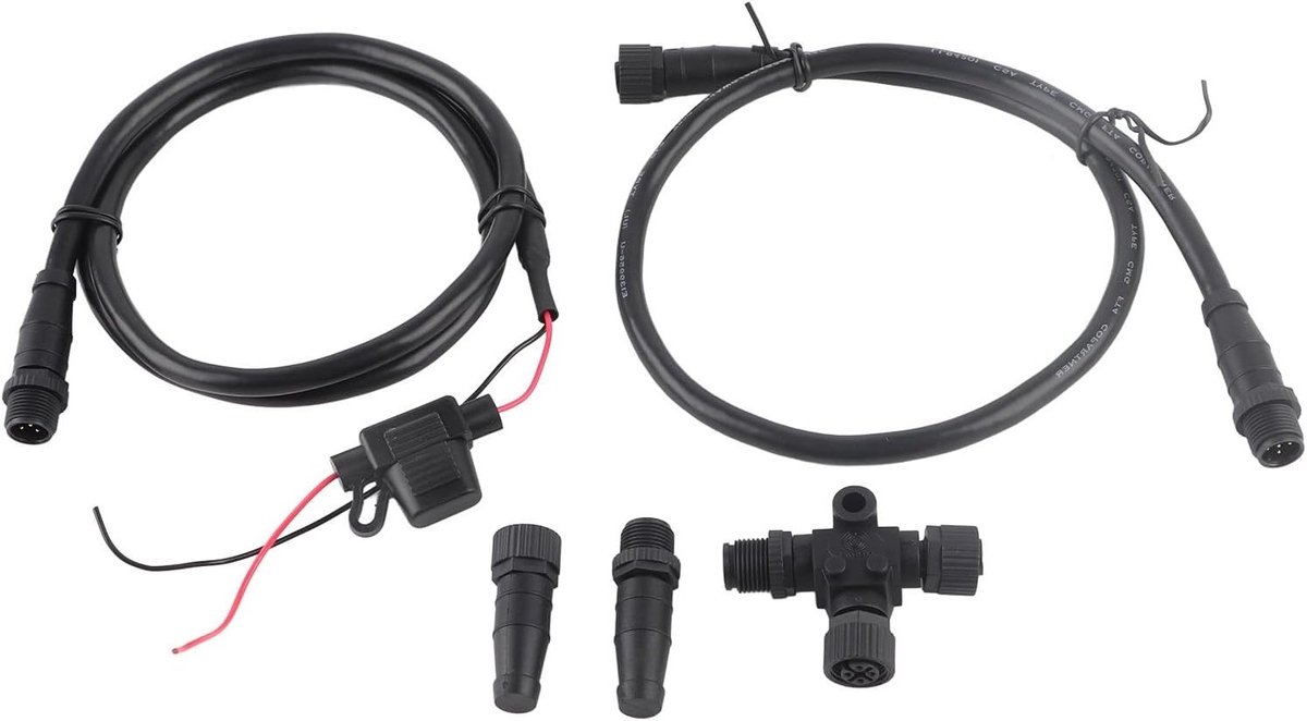 NMEA2000 Starter Kit voor Maritieme Toepassingen met 1M Voedingskabel, Fuse en T-Connector voor Netwerken