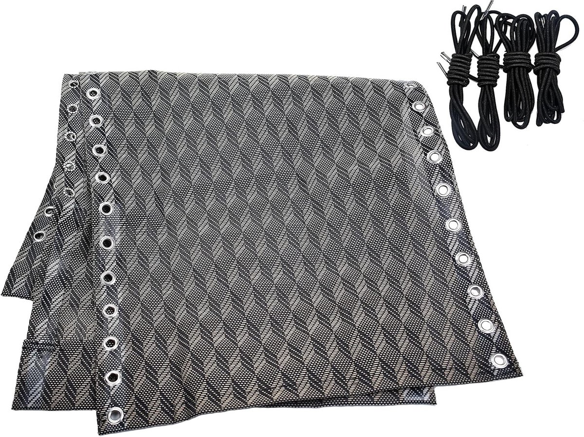 Universele Vervangende Stofband met Rubber Koord Set voor Tuinstoel en Ligstoel 160 x 43 cm