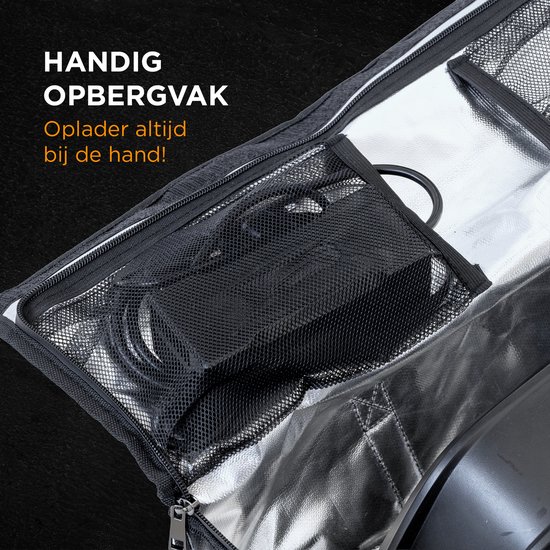 IIuvia Fietstas - 50 x 15 x 15 cm (11.4 liter) Kleur (Grijs) - Accutas Ebike Brandveilig - Accutas Ebike 8 lagen Brandvertragend materiaal — afbeelding 3