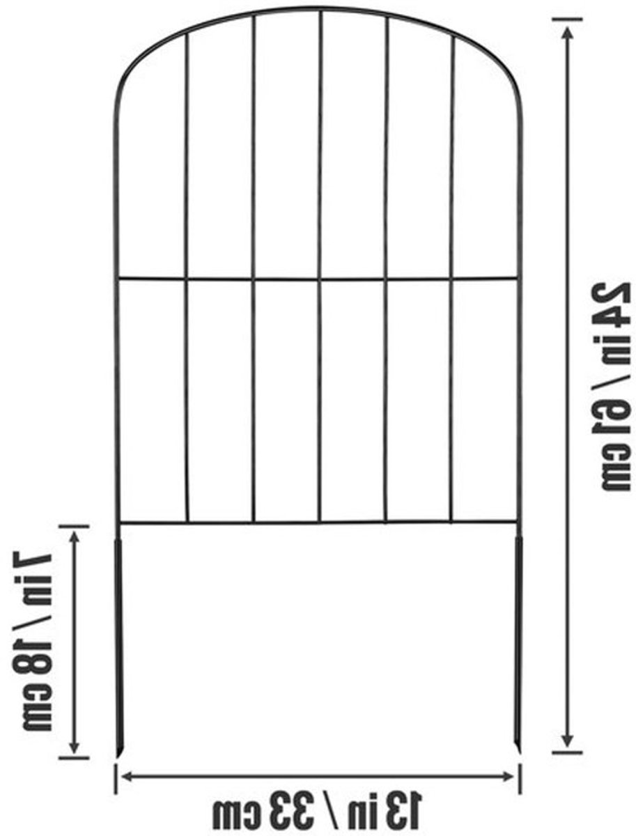 Tuinhek - Hek - Tuinhekken - Tuinpoort - Tuinhekjes Metaal - 24x13 in - Sierhekset zonder 