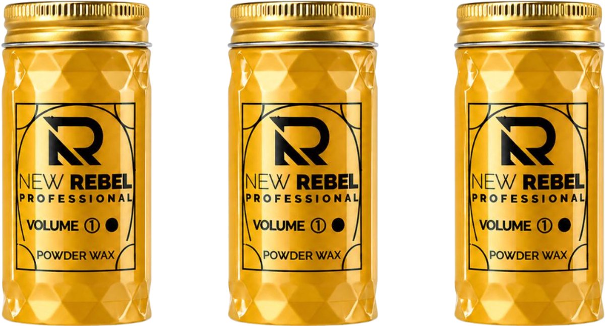 NEW REBEL Professional Powder Wax – Volume & Textuur Haarpoeder ( set van 3 ) – Matte Finish – Sterke Hold – 60g