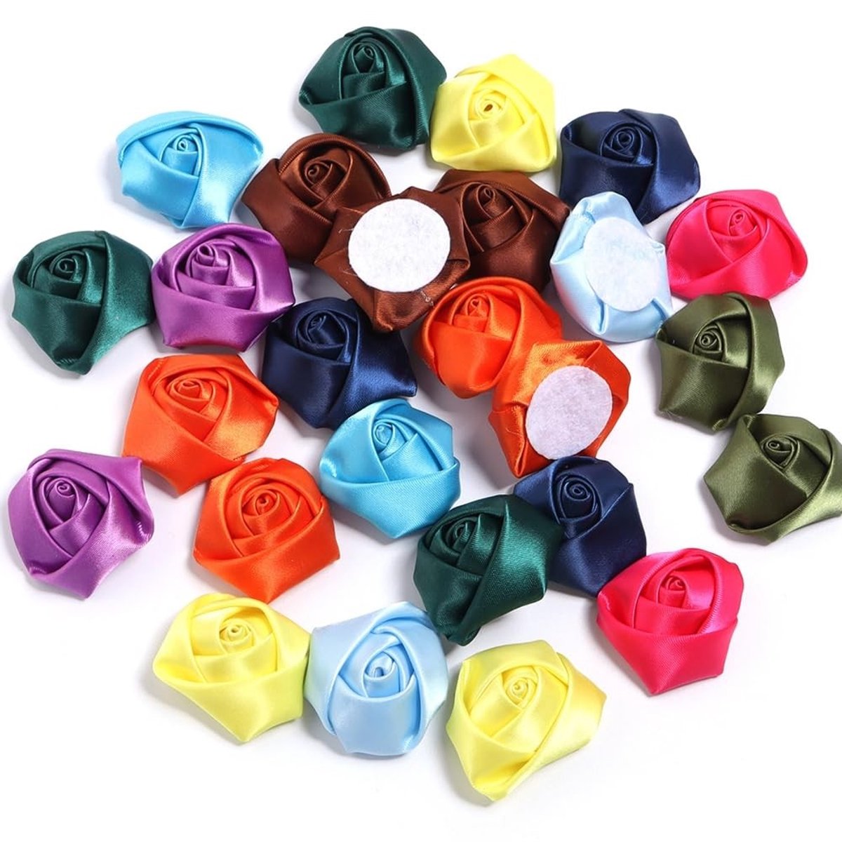 Store_7 - Mini Kunstbloemen - Satin Rozen - Handgemaakt - Roze - Decoratie - DIY Creaties - Geschikt voor Kleding en Haaraccessoires