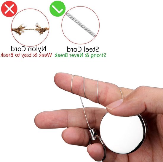 Retractable Pen Holder met Badge Reel en Verstelbare Spring Ring - Perfect voor Zorgprofessionals en Werknemers van Merkloos — afbeelding 4