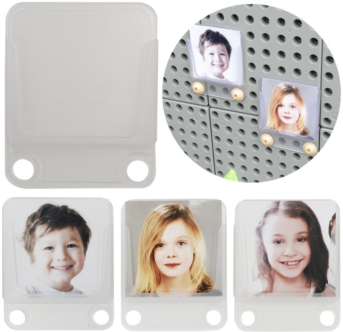 Masterkidz Transparant fotokaart-etui 6-delig. - UNI